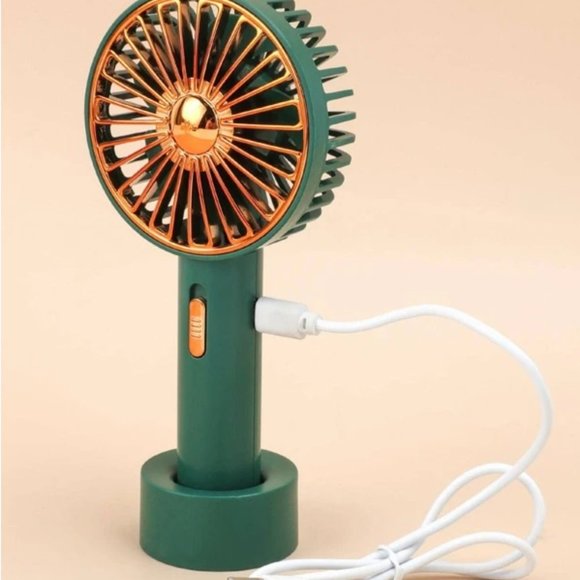 Mini Fan, Modernist Portable Handheld Fan Green - Picture 2 of 5